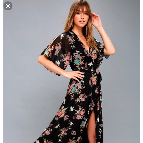 Lulus Dresses & Skirts - Lulus Sweet Bouquet Black Floral Maxi Dress - Hot!